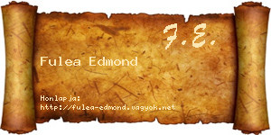 Fulea Edmond névjegykártya